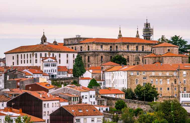 Besöker Santiago De Compostela i Spanien