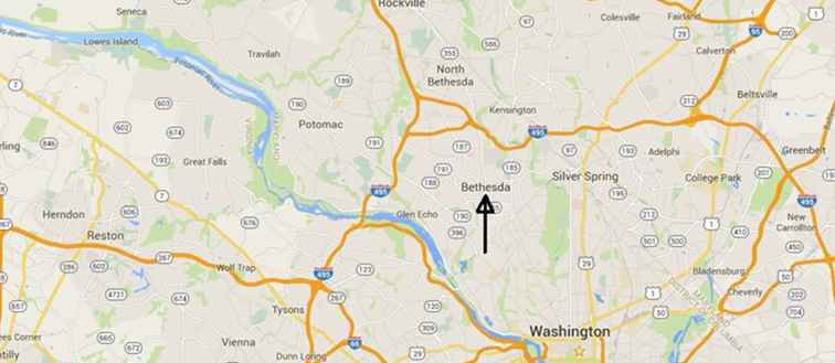 Bethesda Maps Centrum en omgeving / Maryland