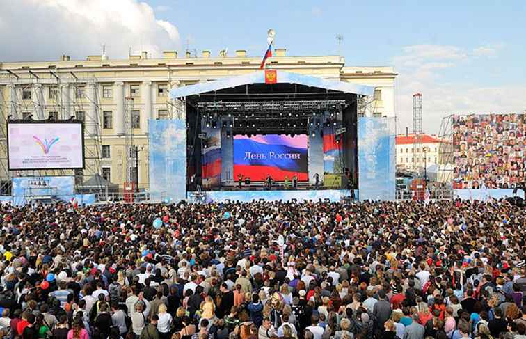 Feiern des Unabhängigkeitstags in Russland / Russland