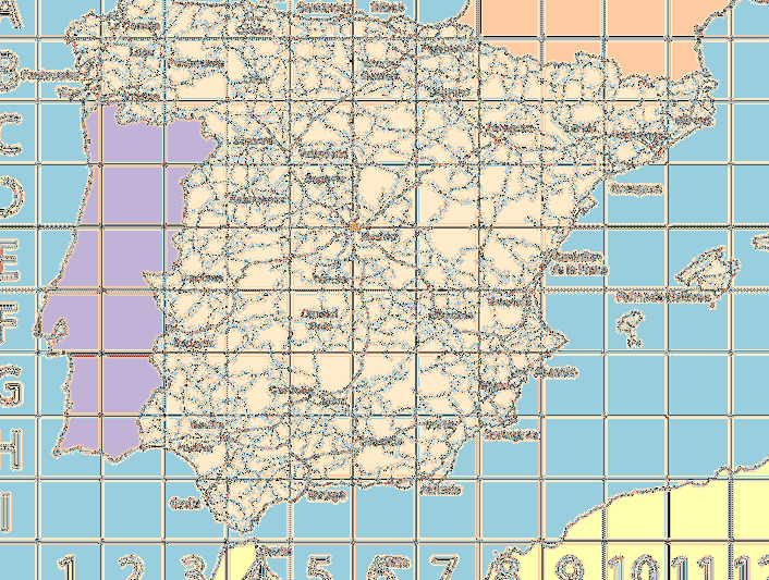 Carte géante de l'Espagne / Espagne