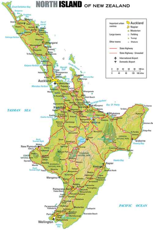 Faites un voyage sur l'île du nord de la Nouvelle-Zélande / Nouvelle-Zélande