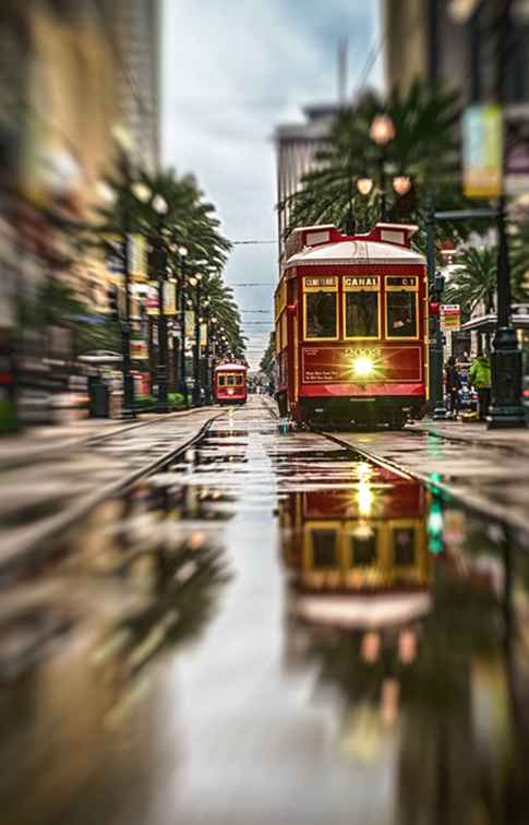 Nehmen Sie die Straßenbahn in New Orleans