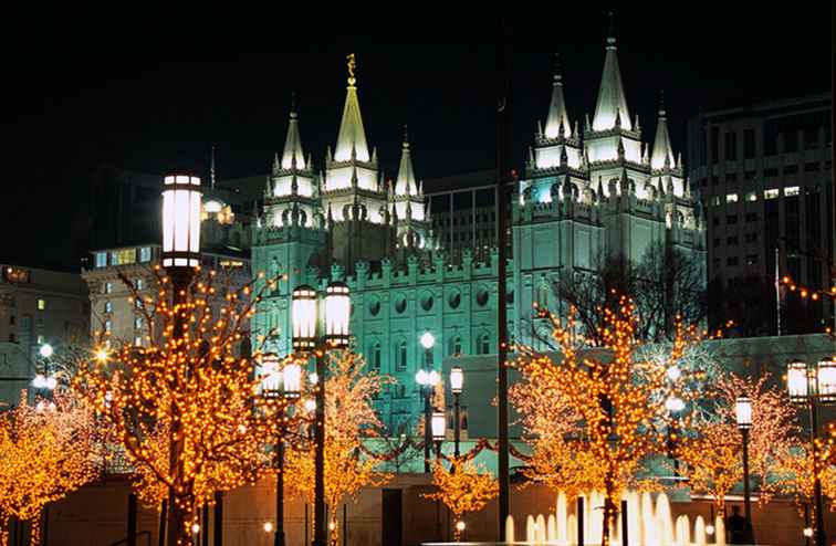 Bright Holiday Lights Sparkle a Salt Lake City / Utah