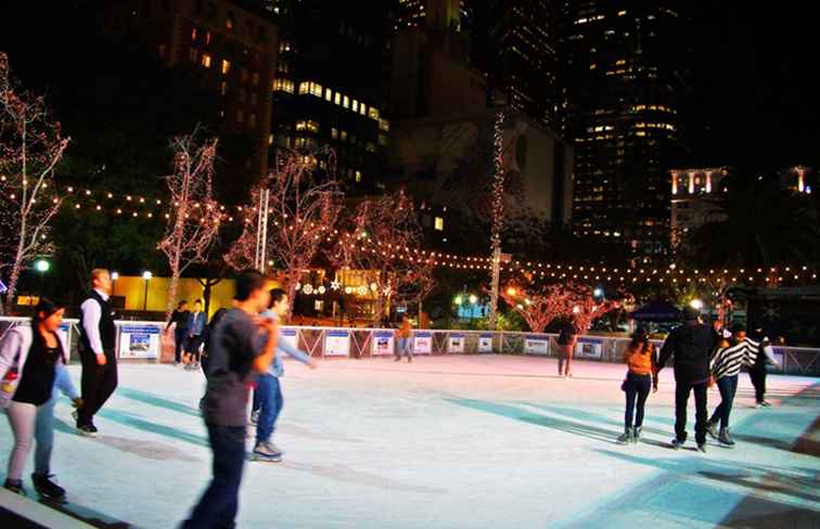 Pistas de patinaje sobre hielo al aire libre en Los Ángeles / California