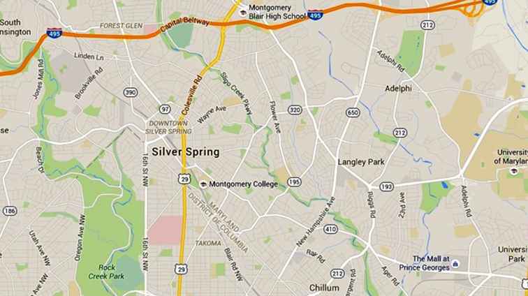 Silver Spring, Maryland Mappa e indicazioni stradali / Maryland