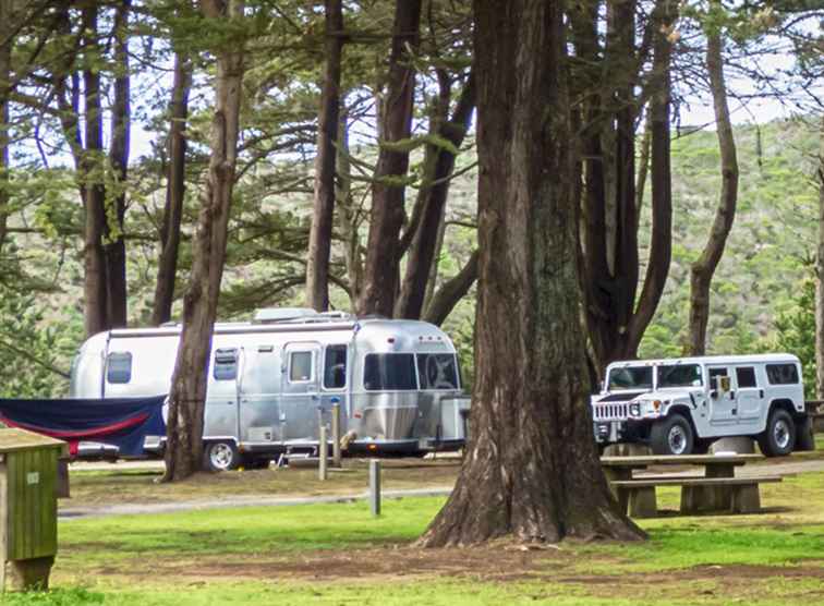 Sunset State Beach Camping in de buurt van Santa Cruz / Californië