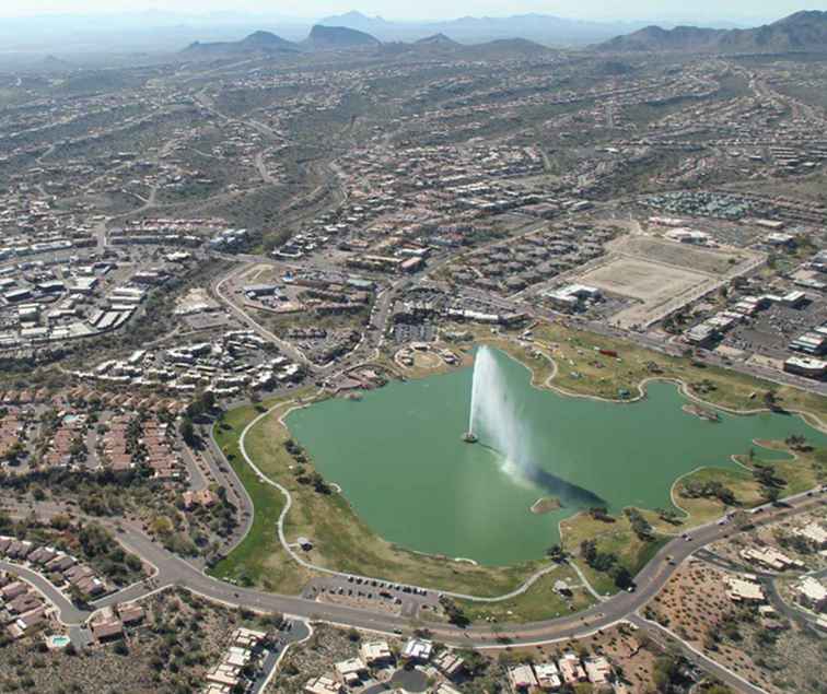 Reisezeiten von Fountain Hills nach Phoenix und anderen Städten in Arizona / Arizona