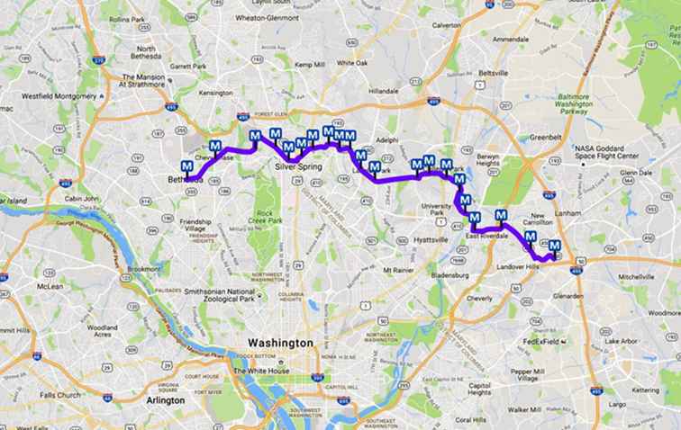 DC Metro Purple Line Map / Washington, D.C..