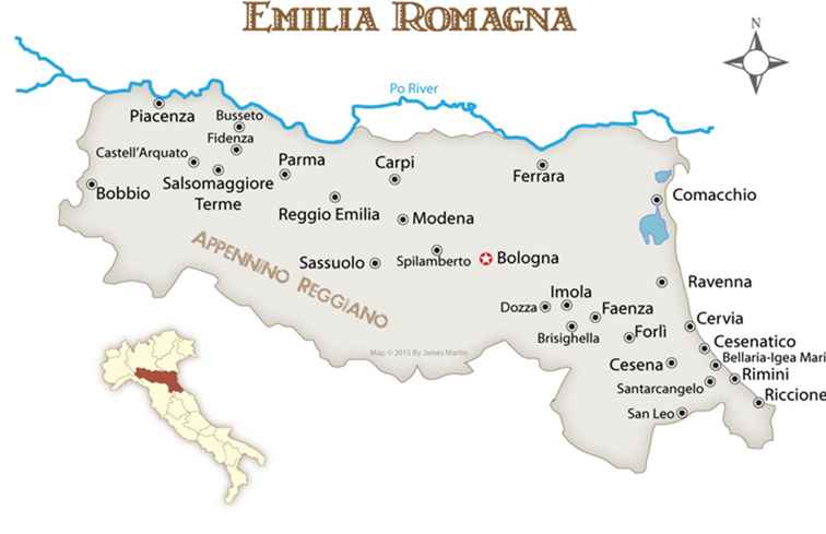 Emilia Romagna Carte et guide / Italie