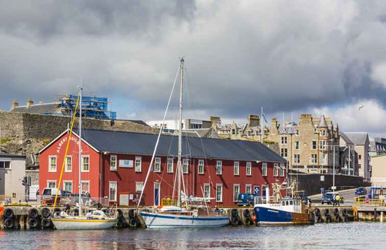 Hur man kommer till Shetland vid havet och luften / england