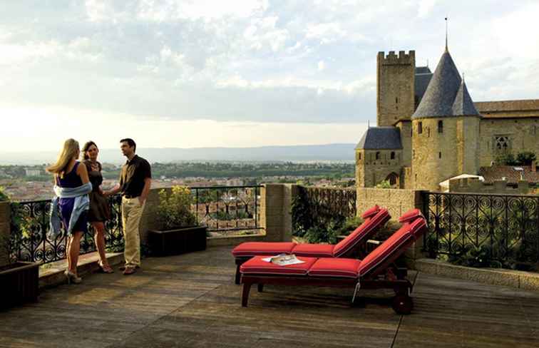 Hôtel de la Cité Top verblijfplaats in het middeleeuwse Carcassonne, Frankrijk / Frankrijk