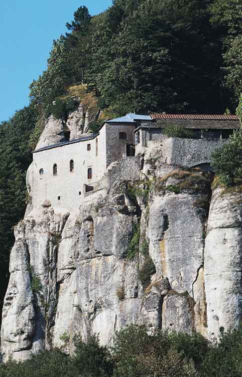 La Verna Sanctuary och Pilgrimage Site i Toscana / Italien