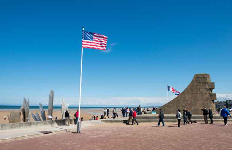 Kaart van Normandië Topsteden en D-Day-stranden / Frankrijk