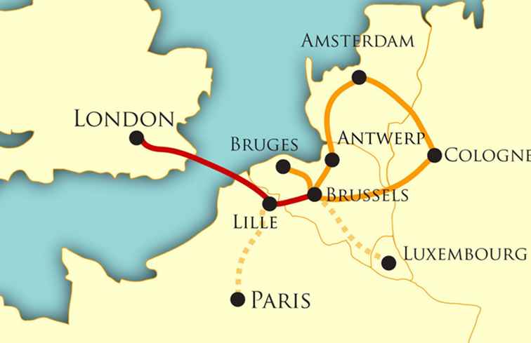 Geplande reisroute Noord-Europa / Engeland