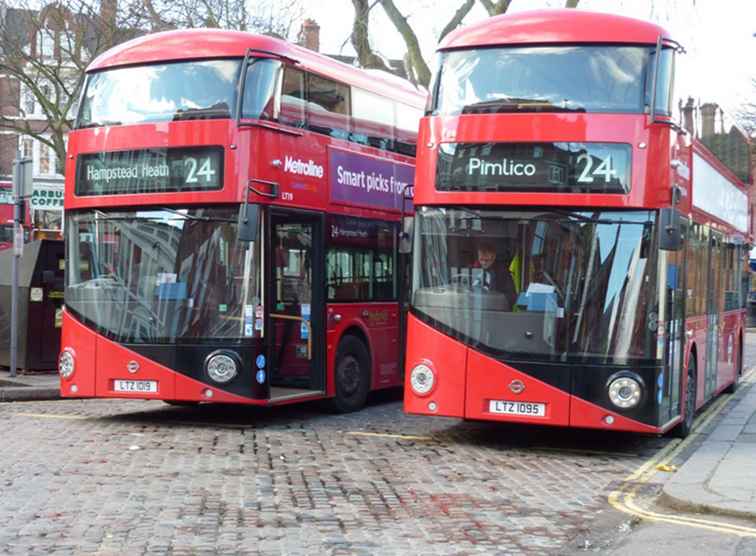 Numero 24 bus di Londra per un tour turistico a basso costo / Inghilterra