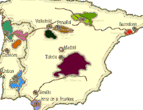 Spanien und Portugal Weinregionen / Spanien