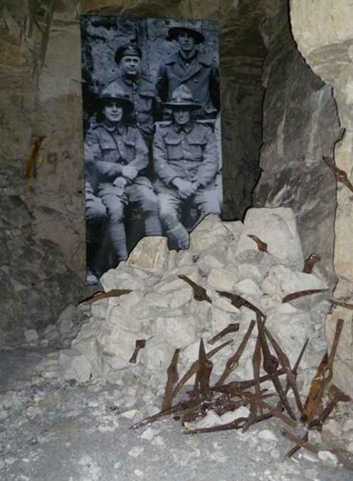 Het Wellington Quarry Museum uit de Eerste Wereldoorlog in Arras / Frankrijk